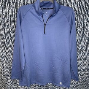 ZELOS Blue Quarter-Zip Top